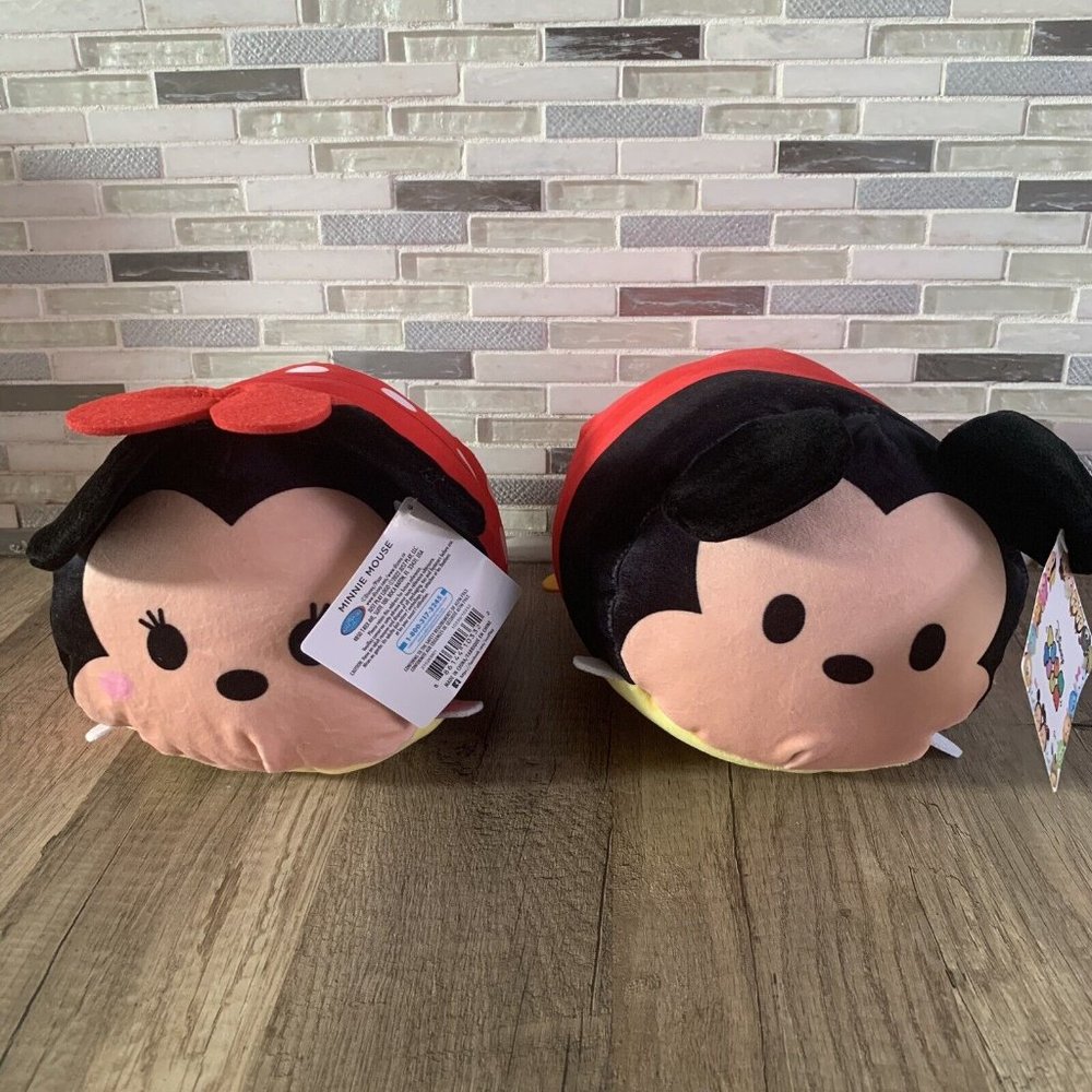 Disney Mickey And Minnie Mouse 2 TSUM TSUM Plush 7" New with tags